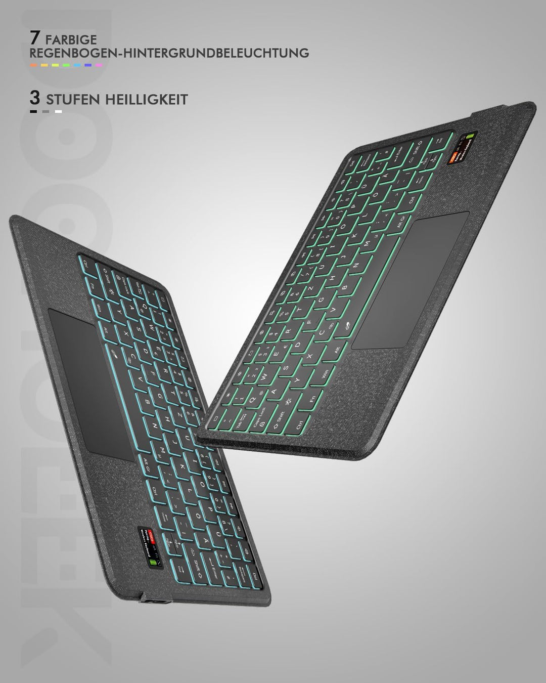 Doohoeek Tastatur Hülle mit LCD-Display für Samsung Galaxy Tab S10 Lite 10.9" 2025/S10 FE/S9 FE/S9 1