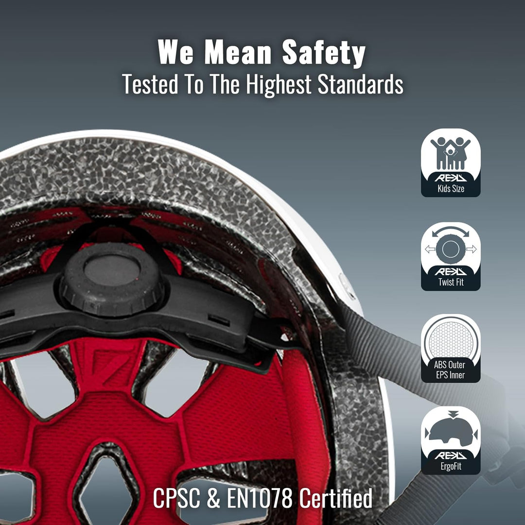 Rekd Unisex Jugend Junior Elite 2.0 Helm xxxs/xs 46-52cm Weiss, xxxs/xs 46-52cm Weiss