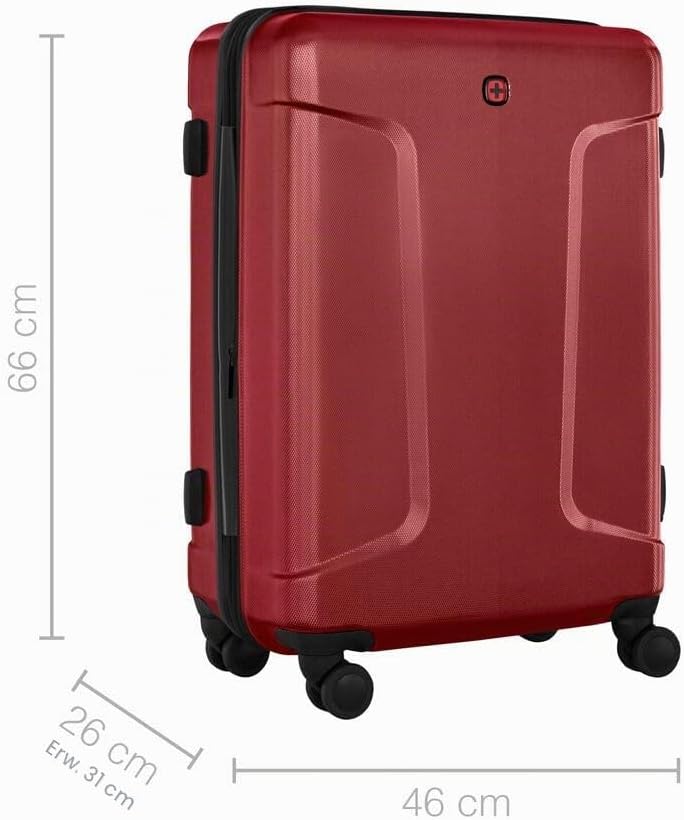 WENGER Legacy M Hartschalenkoffer mit 4 Rollen, Trolley, M, 66 (79) l, Sicherheitsschloss, Damen Her