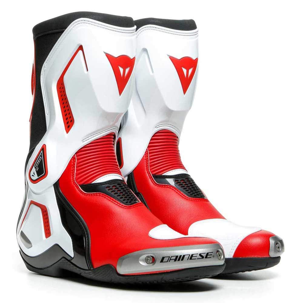 Dainese Herren Dover Gore-tex Schuhe Shoes | Sportlicher Fahrkomfort 47 EU Schwarz Weiss Rot, 47 EU