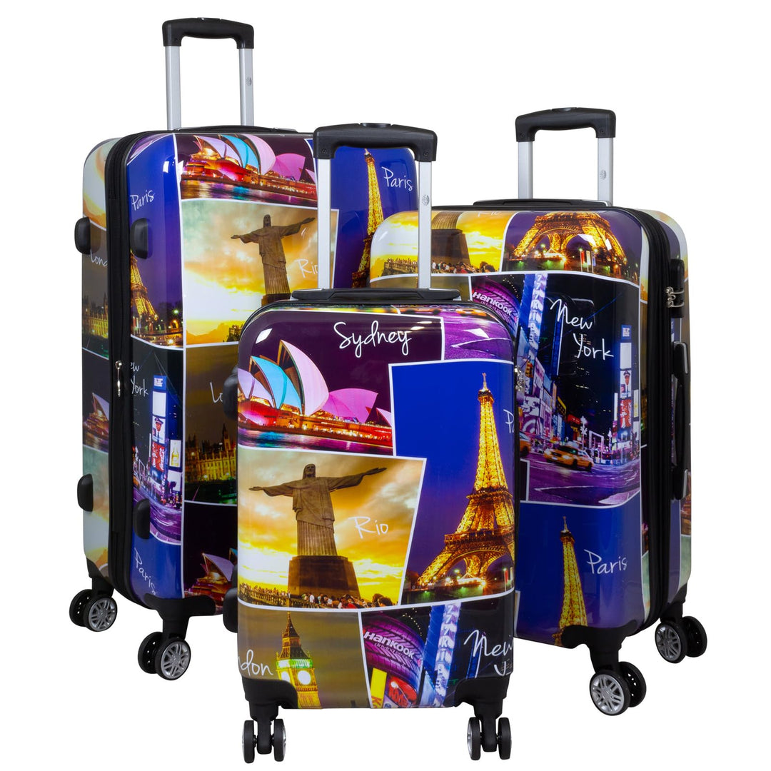 Trendyshop365 Koffer-Set 3-teilig Trolley Hartschale - Janeiro Kofferset 3-teilig Janeiro, Kofferset