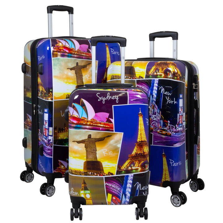 Trendyshop365 Koffer-Set 3-teilig Trolley Hartschale - Janeiro Kofferset 3-teilig Janeiro, Kofferset