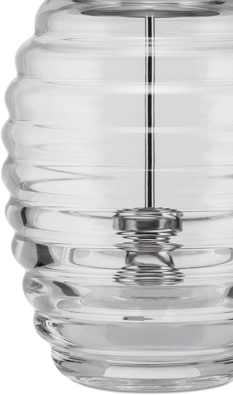 Alessi TW01 Honey Pot Honigspender aus Kristallglas mit Deckel, Edelstahl