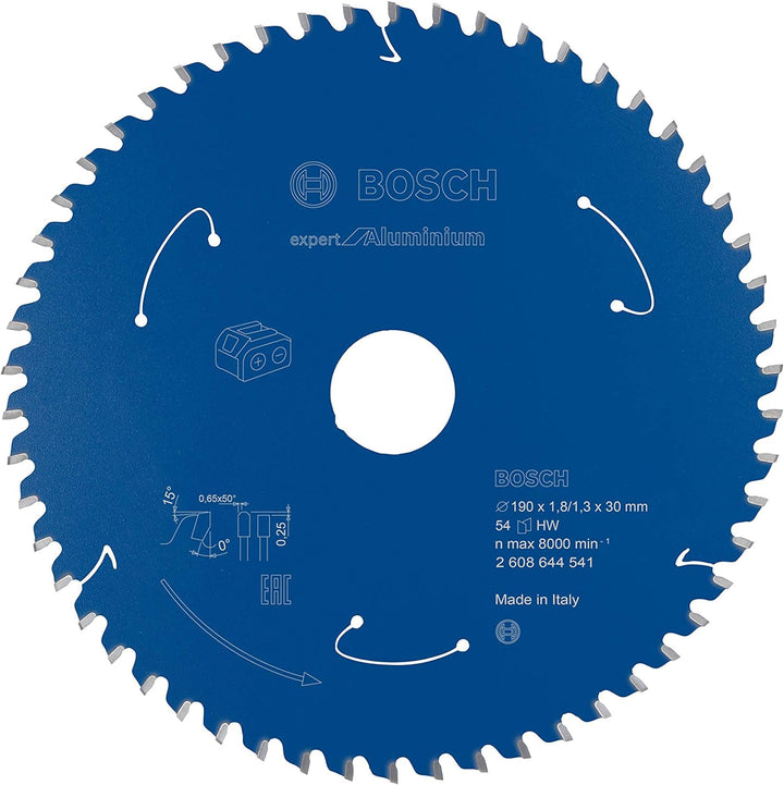 Bosch Accessories 1x Kreissägeblatt Expert for Aluminium (Aluminium, Sägeblatt Ø 190 x 30 x 1,8 mm,