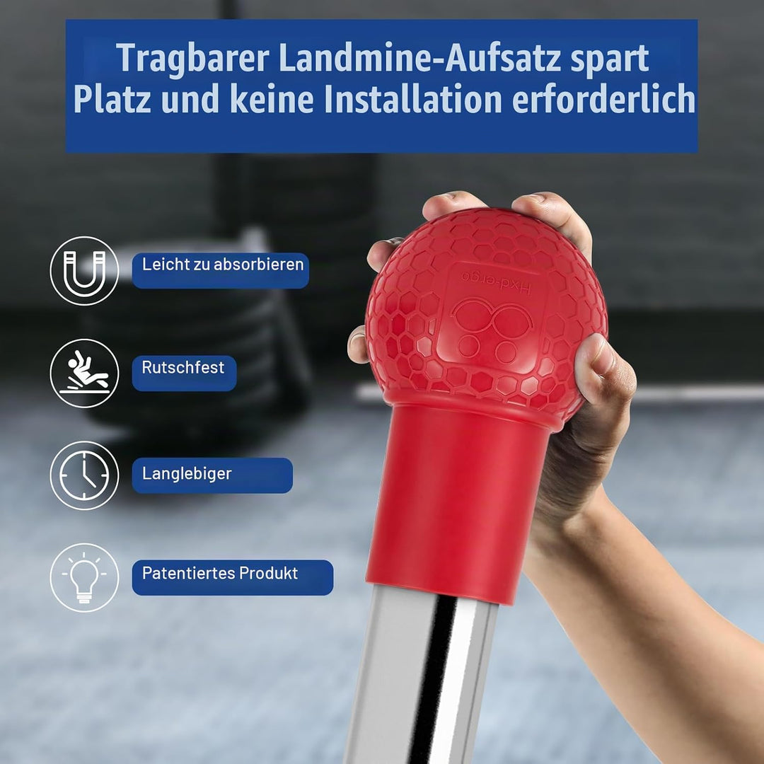 HXD-ERGO Landmine Aufsatz für Langhantel, Langhantel Zubehör Landmine Base Griffe für 2" Olympiastan