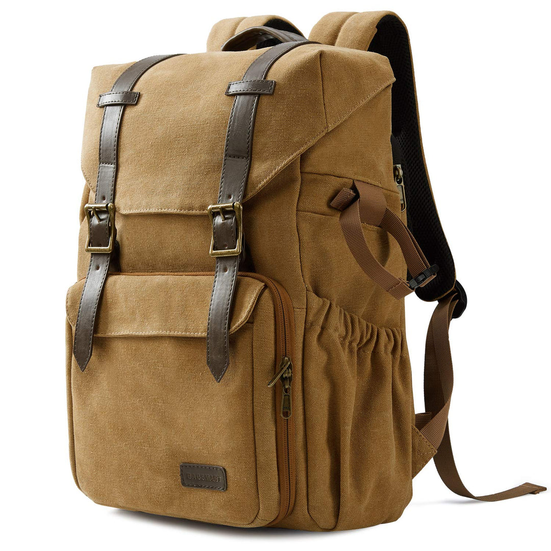 BAGSMART Fotorucksack DSLR Kamerarucksack Canvas Diebstahlsicher Wasserabweisend mit Regenschutz für