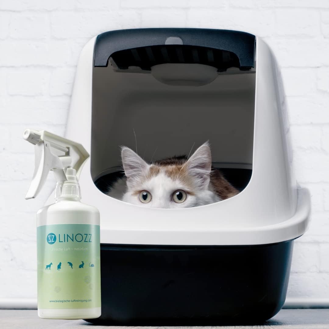 LINOZZ Geruchsneutralisierer gegen Tiergerüche 500 ml. Geruchsentferner für Katzenurin, Hühnerstall,