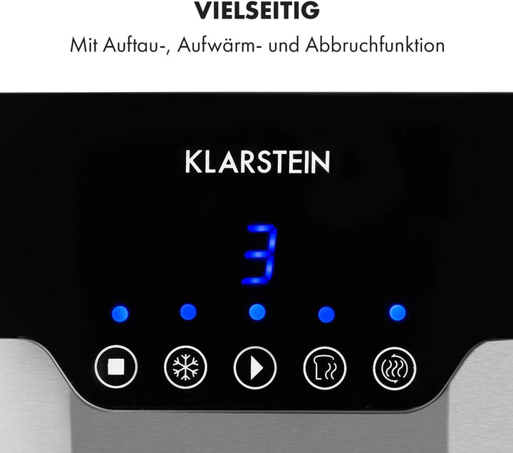 Klarstein Arabica Toaster - 920W, Touch-Bedienfeld, LED-Display, Auftau, Aufwärm- und Abbruchfunktio