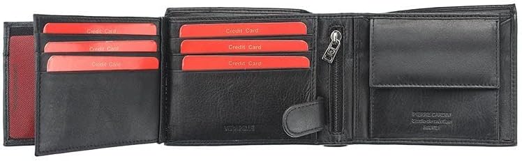 Pierre Cardin Tilak07 325, Herren Geldbörse, Naturleder, 10 Kartenfächer, Münz- und Geldscheinfach,