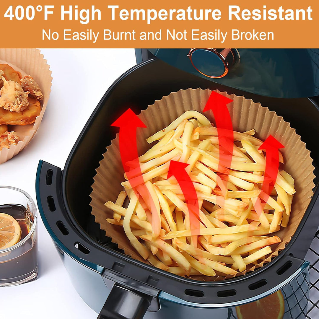 AiQInu Backpapier für Heissluftfritteuse, Airfryer Backpapier Rund 16cm 200 Stück BPA-frei Wasserdic