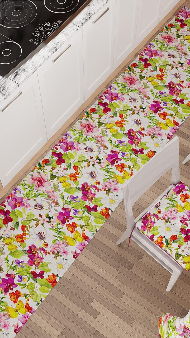 PETTI Artigiani Italiani Teppich für Küche 52x140 cm Farfalle, 52x140 cm Farfalle