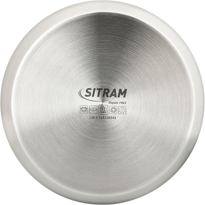 Sitram 715012 Stieltopf aus Edelstahl, abnehmbar, Produktreihe Sitromovible, Arpege, Ø 16 cm, Höhe 8