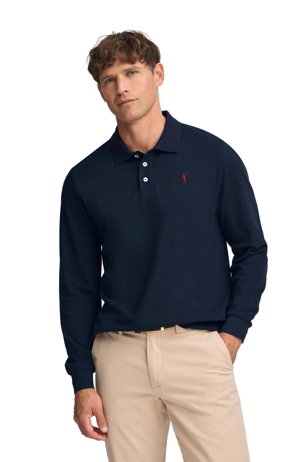 Polo Club Herren Poloshirt Kurzarm Regular Fit Baumwolle Männer Polohemd Longsleeve S Blau Navy, S B