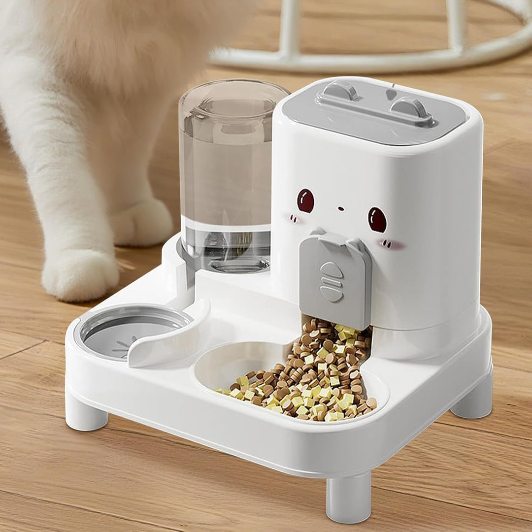 Katzenfutterautomat Und Wasserspender,2 In 1 Futterautomat Für Katzen | Abnehmbarer Trinknapf Für Hu