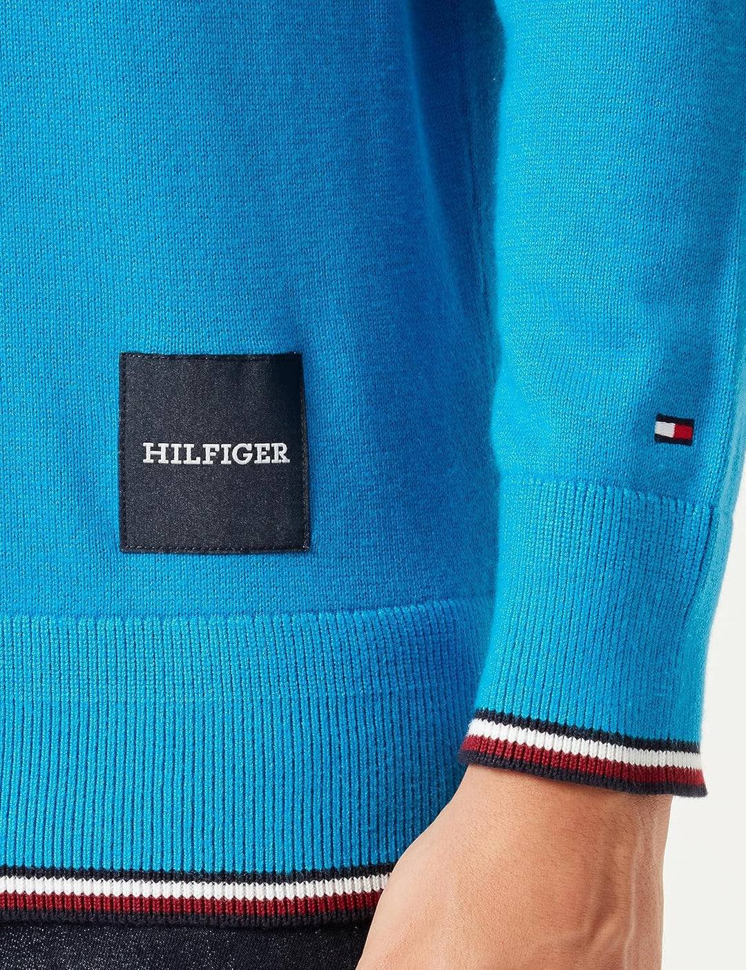 Tommy Hilfiger Herren Pullover, Blau (Cerulean Blue)