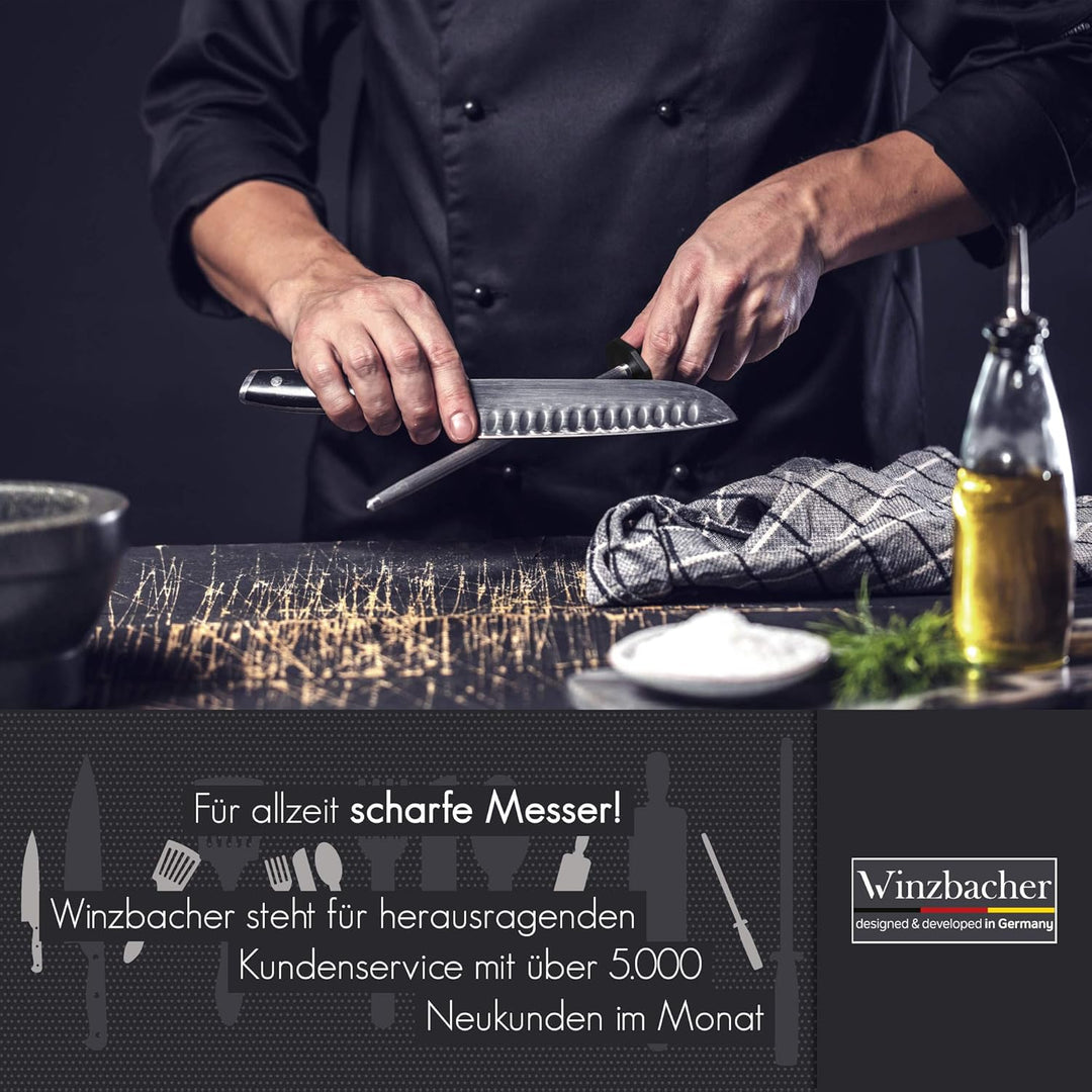 Winzbacher [39cm] Profi Messerschärfer Wetzstahl – aus gehärtetem Spezialstahl | Messerschaerfer Mes