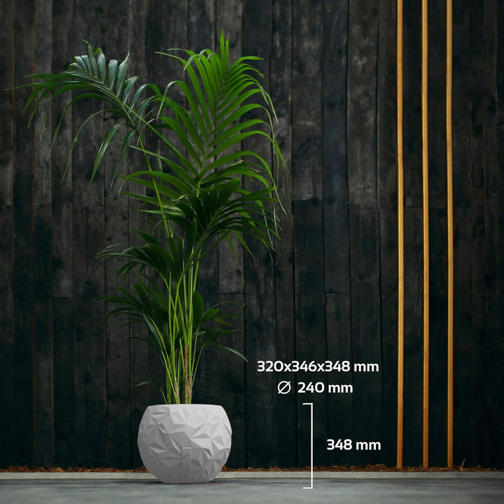 CONCRETTE Blumentopf Blumenkübel Zement-Pflanzkübel Übertopf aus Beton Bauble Geometric Ø 7,6 cm/Ø 2