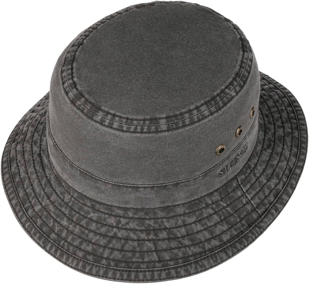 Stetson Reston Freizeithut Damen Herren Schlapphut Bio-Baumwolle Packable Baumwollhut 40-facher UV-S
