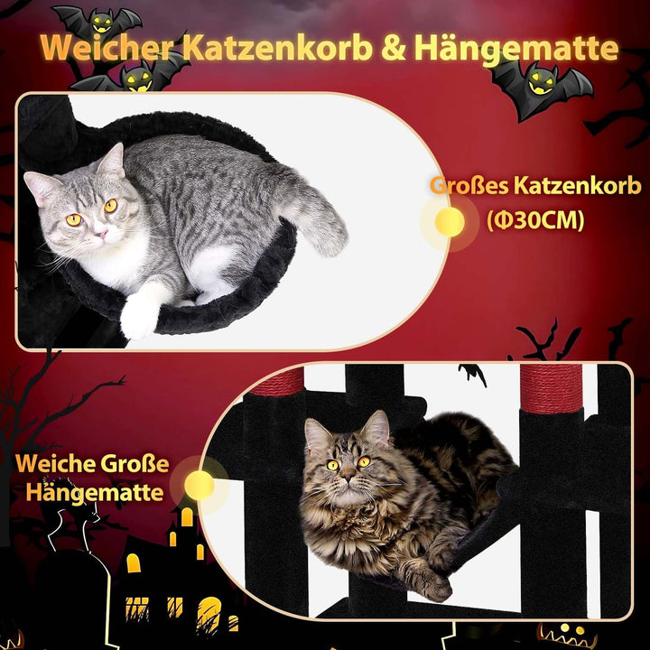 Globlazer Kratzbaum Ecke Stabil mit Grosse Loungebereich für 2/3 Katzen C51 | Eckkratzbaum Platz Spa