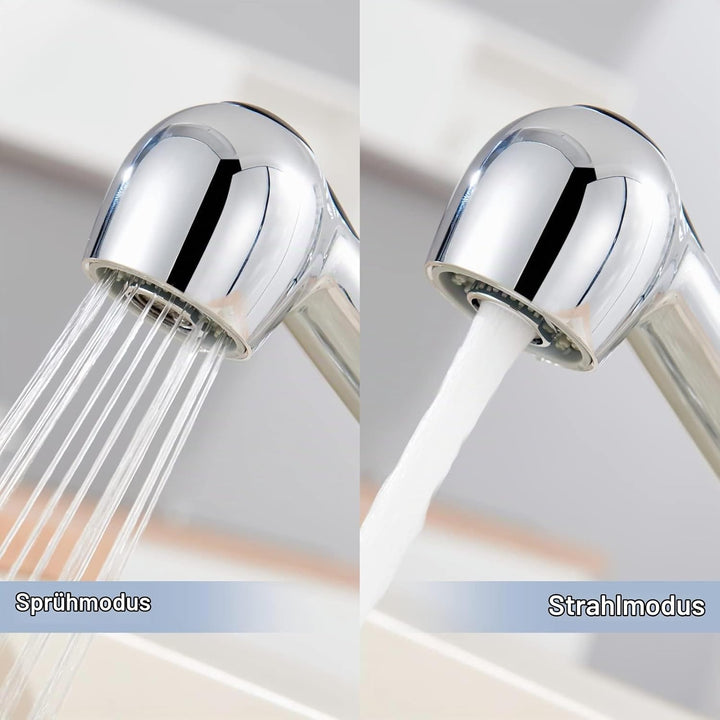 DETBOM Brausekopf Küche mit 2 Strahlarten-Strahl und Brause, Geschirrbrause Ersatzkopf mit Wasserspa