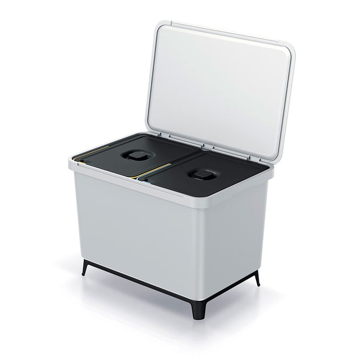 Recycling-Sortiersystem 2x23L Farbe weiss KEDEN