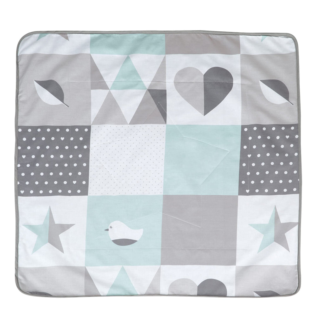 roba Babydecke Happy Patch - 80 x 80 cm - Kuscheldecke zum Schlafen, Krabbeln & Spielen - Kinderdeck