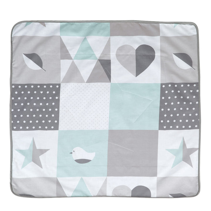 roba Babydecke Happy Patch - 80 x 80 cm - Kuscheldecke zum Schlafen, Krabbeln & Spielen - Kinderdeck