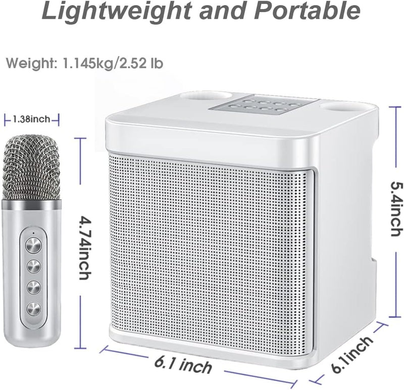 Karaoke Anlage mit 2 Mikrofonen,Bluetooth Karaoke Maschine, Kabellose Karaoke Anlage, Lautsprecher m