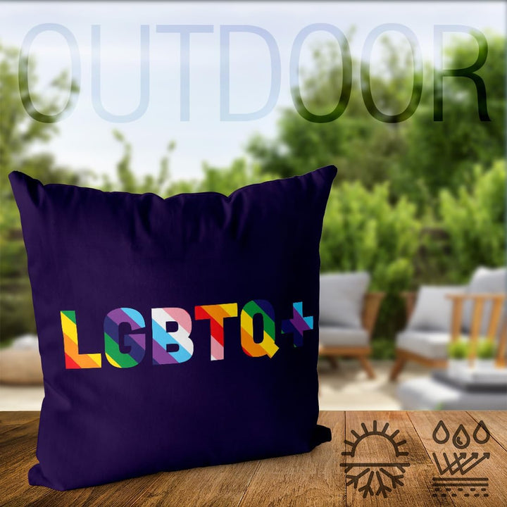 VOID LGBTQ Banner Regenbogen Kissenbezug Kissenhülle Polyester wasserfest Outdoor Indoor, Kissen Grö