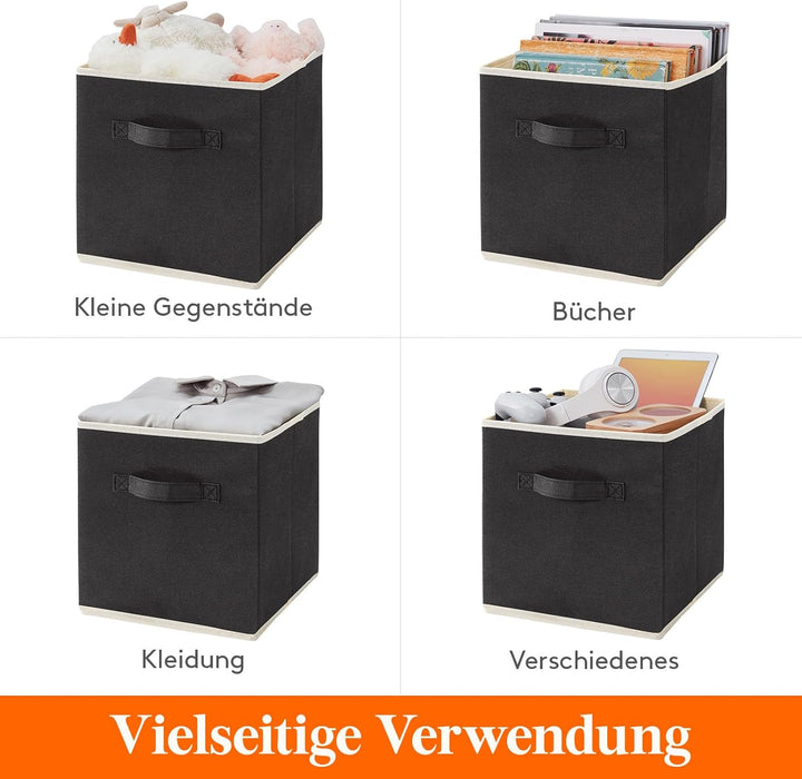 Lifewit 10 Stück Aufbewahrungsbox Stoff, Faltbare aufbewahrungsbox, 33 x 33 x 33 cm Aufbewahrung Ord