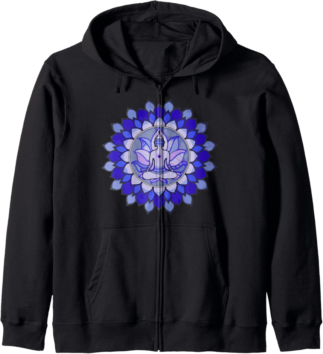 Mandala Buddha Zen Monochromatischer Entwurf Kapuzenjacke