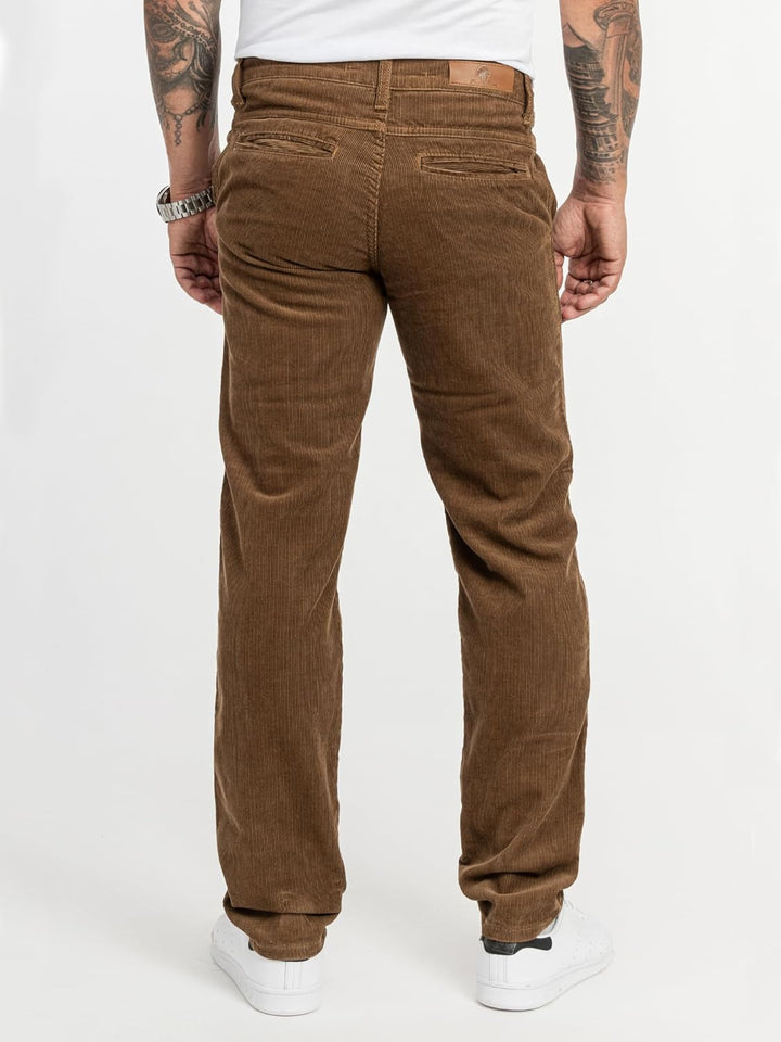 Rock Creek Herren Cord Hose Regular Fit Chino Hose RC-2156 29W / 30L Dunkelbeige, 29W / 30L Dunkelbe