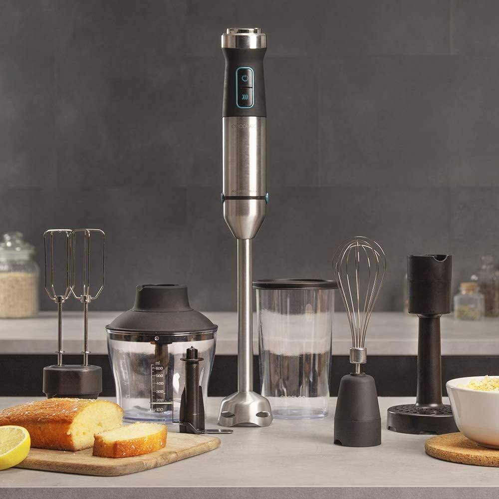 Cecotec Stabmixer Power TitanBlack 1500 XL PerfectCream&Crush. 1500 W, CrossBlades Technologie mit 4