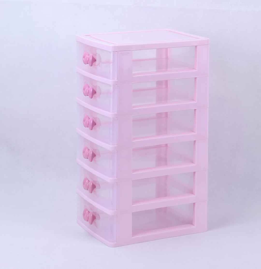 Niedliche rosa Farbe Aufbewahrungsbox Desktop Organizer Badezimmer Schlafzimmer Schmuck Aufbewahrung