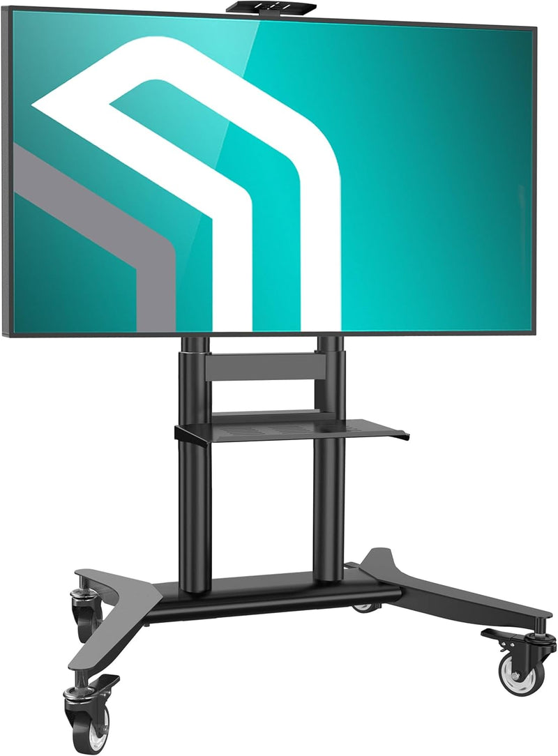 ONKRON TV Ständer rollbar für 55-90 Zoll TVs bis zu 75 kg, Fernsehständer höhenverstellbar 200x200-8