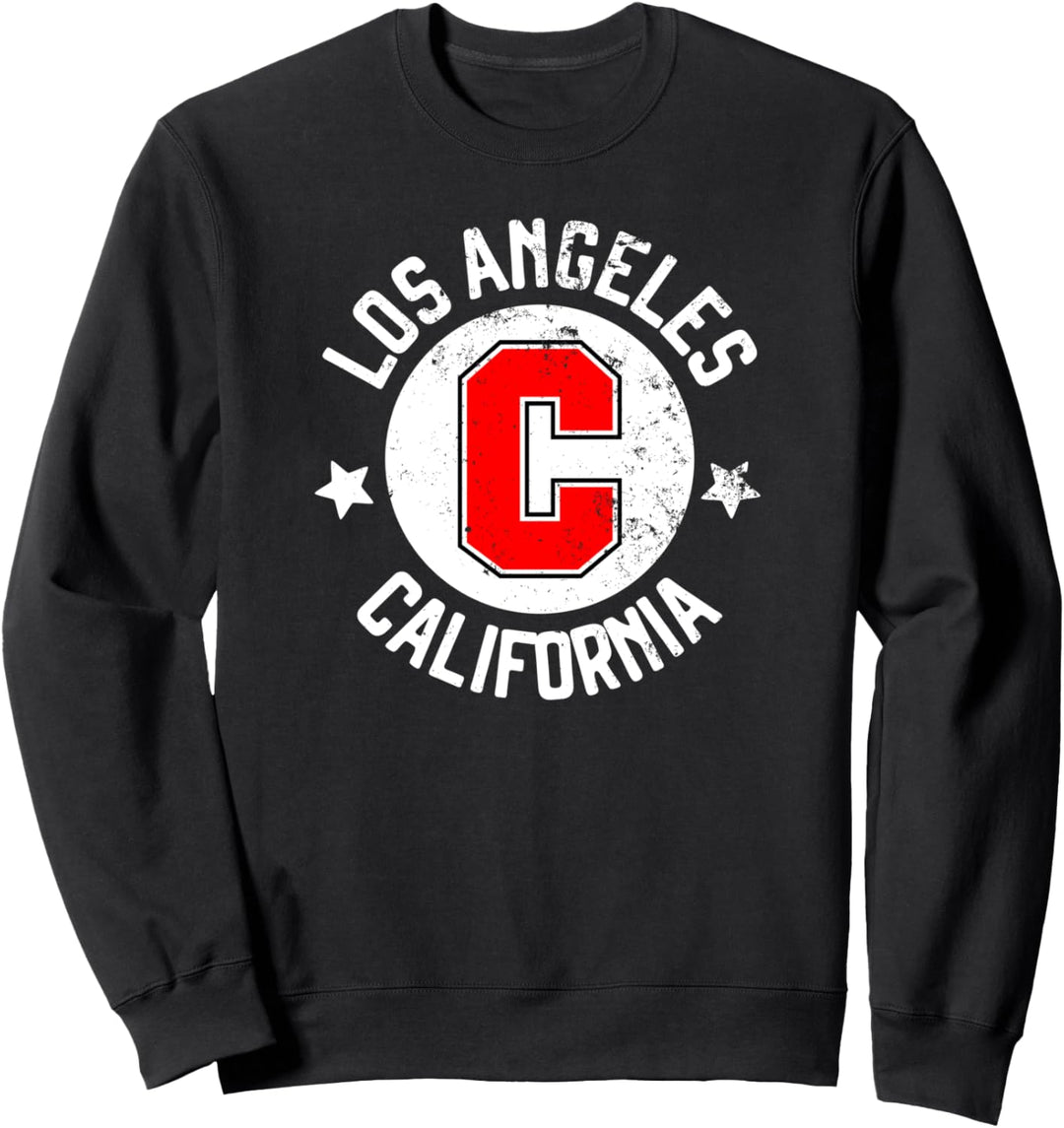 Los Angeles California USA State Vintage Text Schulausrüstung Sweatshirt