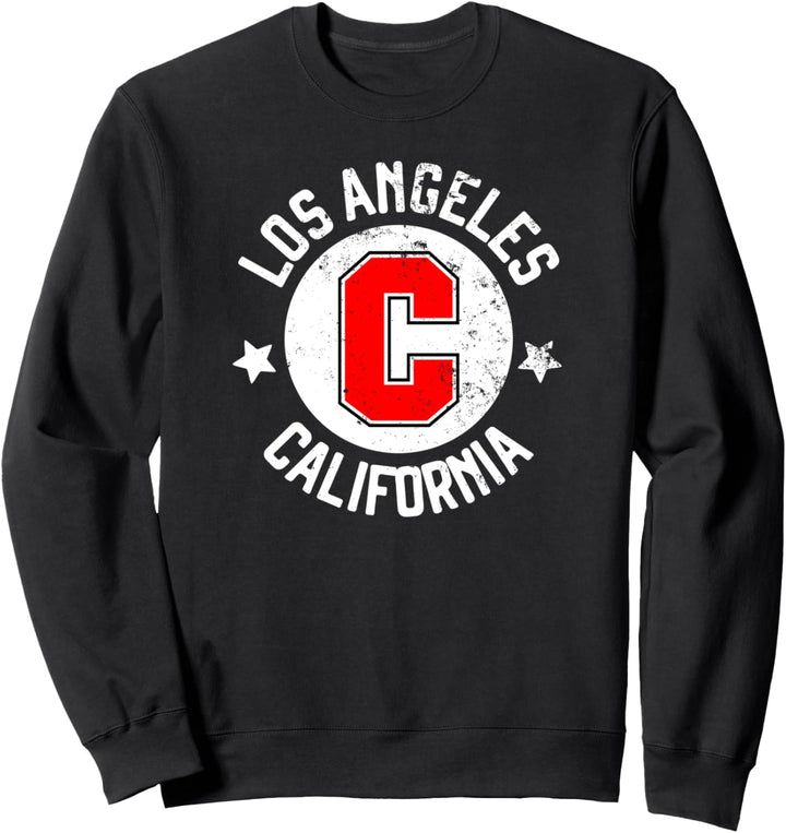 Los Angeles California USA State Vintage Text Schulausrüstung Sweatshirt