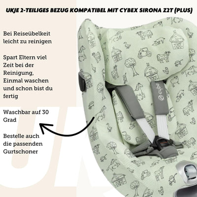 Ukje Bezug | Kompatibel mit Cybex Sirona z i-size | Viele Farben & Muster | Dickes, Atmungsaktives B