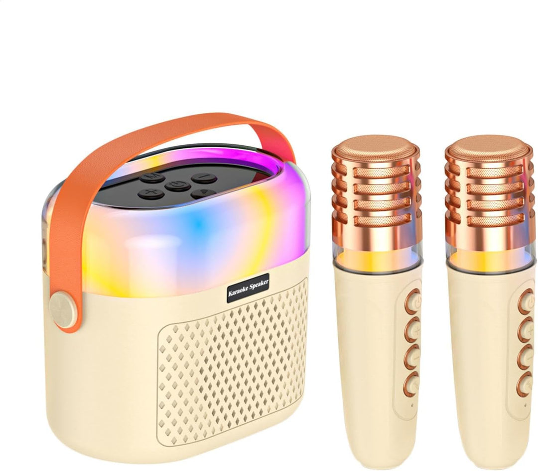 Mikrofon- und Lautsprecherset, kleine Karaoke-Maschine - Tragbare Kinder-Gesangsmaschinen mit 1200 m