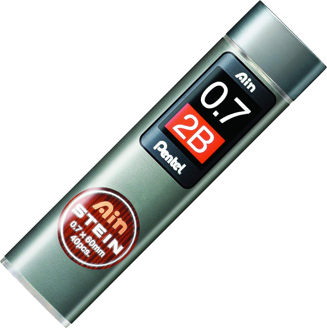Pentel C277-2BO Ain Stein Feinmine, Strichstärke 0.7 mm, Härtegrad 2B, 40 Minen je Dose, 2B
