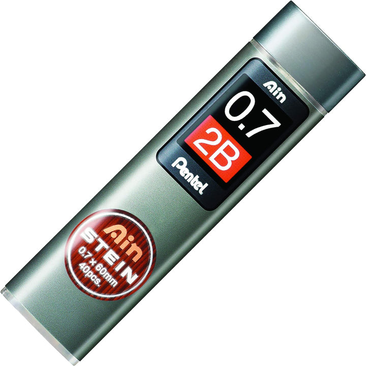 Pentel C277-2BO Ain Stein Feinmine, Strichstärke 0.7 mm, Härtegrad 2B, 40 Minen je Dose, 2B