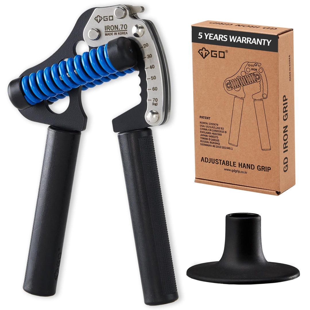 GD IRON GRIP 70 Handtrainer (verstellbarer Handgriff) Handgelenk- und Unterarm-Krafttrainer Handtrai