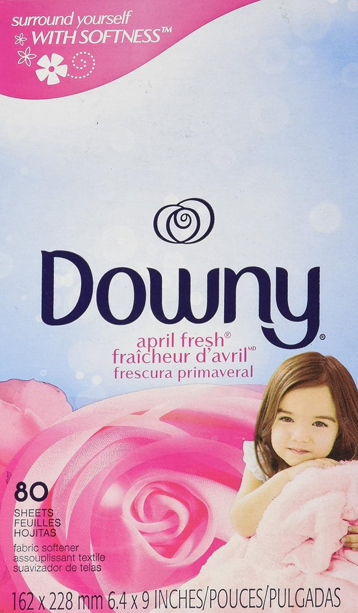 Downy Fabric Softener Sheets, April Fresh, 80 sheets by Downy