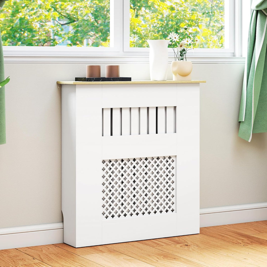 HOMCOM Moderne Holz-Heizkörperabdeckung 78x19x81cm weiss