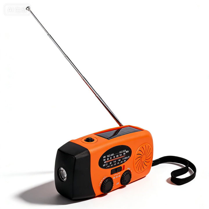 Notfallradio, Solarhand Crank Radio, NOAA AM FM Wetter, mit Mobiltelefonladegerät, LED Taschenlampe,