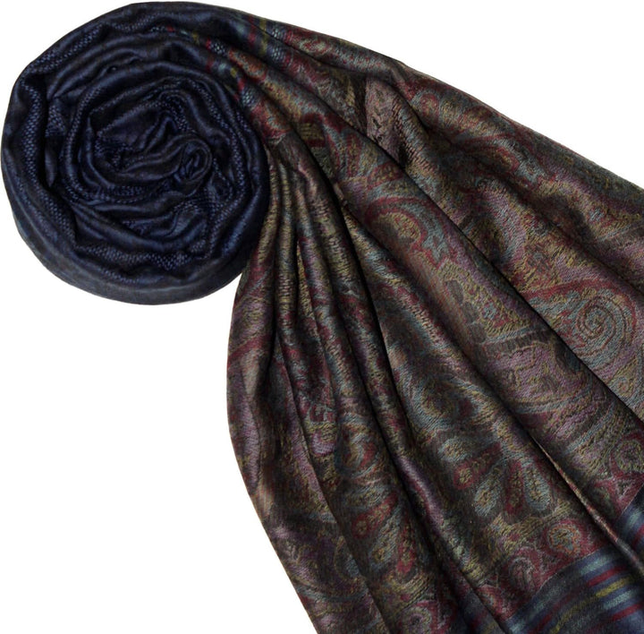 Lorenzo Cana Damen Pashmina Kaschmirschal 100% Kaschmir jacquard gewebt Paisley Muster Schal Schaltu