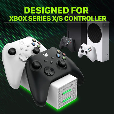 Fosmon Dual Controller Ladestation Kompatibel Mit Xbox Series X/S 2020 (Nicht Für Xbox One / 360) Co