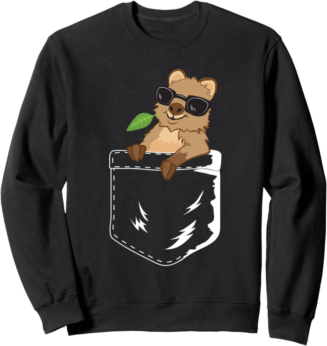 Quokka Baby Hemdtasche Sonnenbrille Australien Beuteltier Sweatshirt