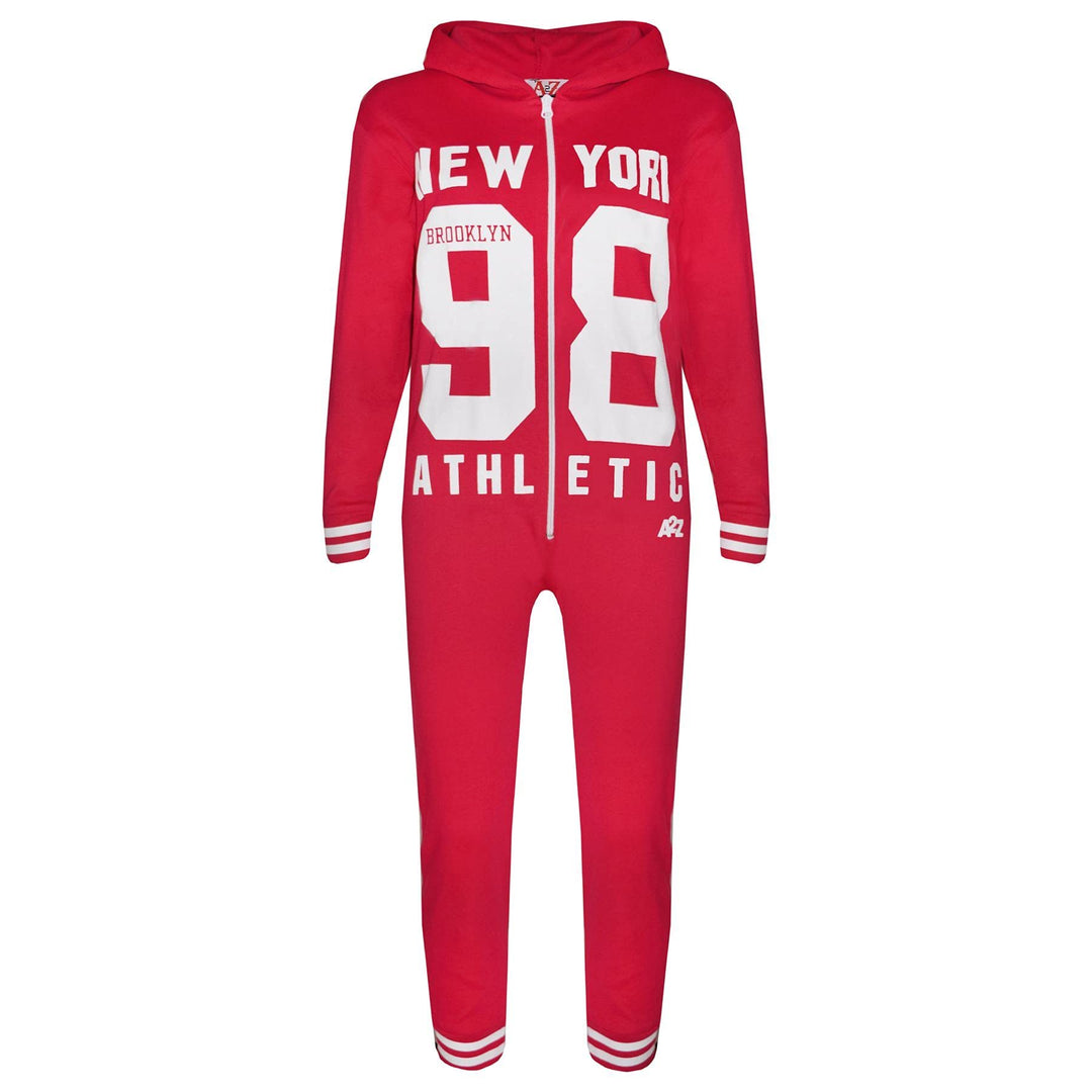 A2Z 4 Kids Mädchen Jungen Baumwolle Onesie New York 98 Athletic Pyjamas Lounge Wear Schlafanzug Bequ