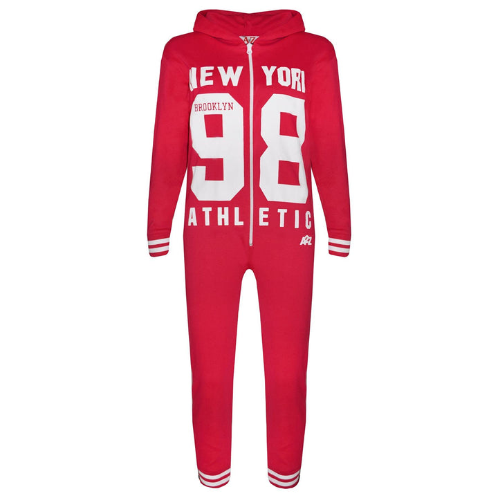 A2Z 4 Kids Mädchen Jungen Baumwolle Onesie New York 98 Athletic Pyjamas Lounge Wear Schlafanzug Bequ